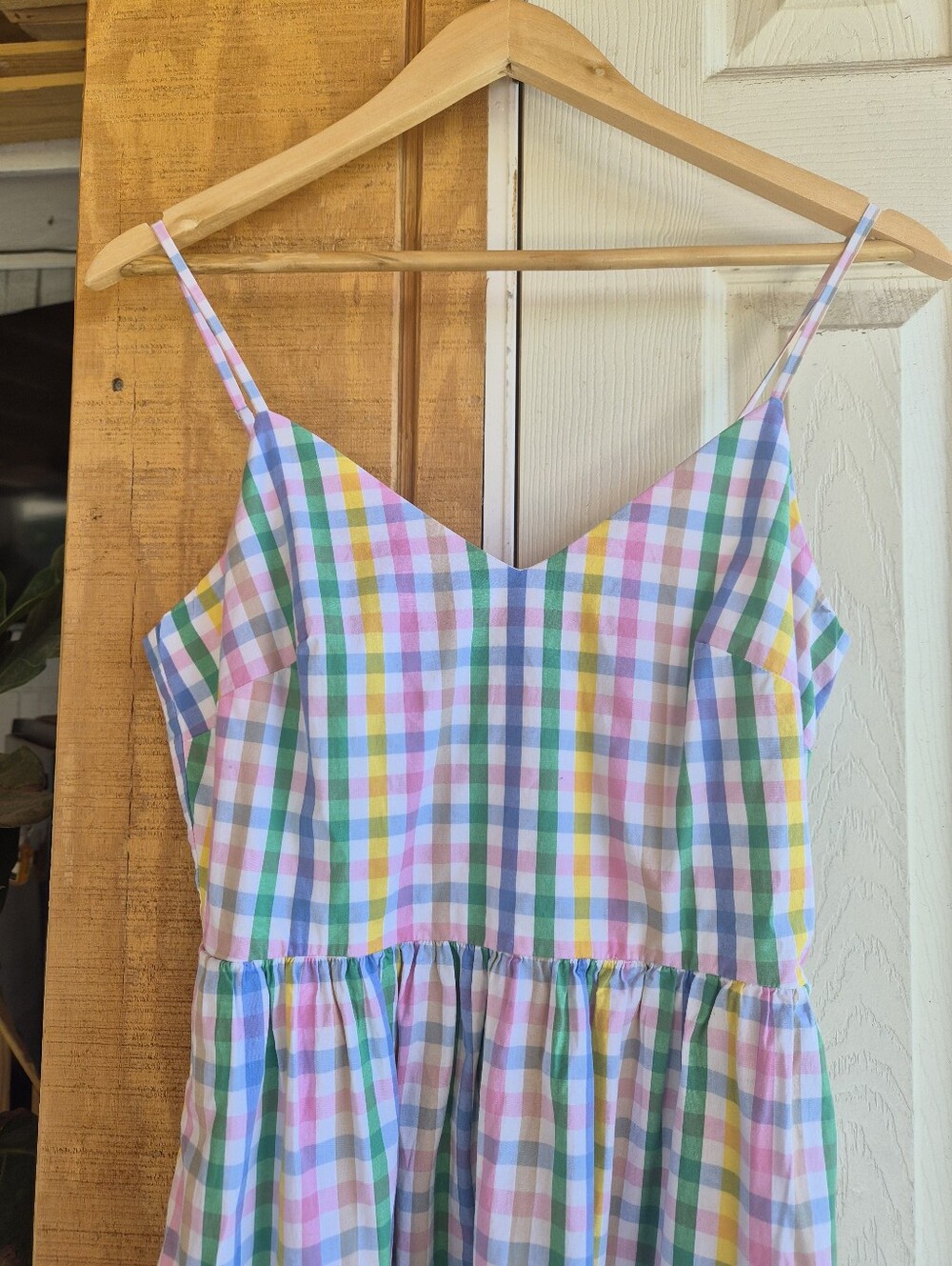 J Crew Gingham Multicolor Dress - Picture 3 of 5
